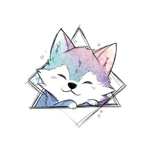 Kawaii Wolf Vinyl Car Decal Sticker – Waterproof & UV-Resistant 6.826666666666667"