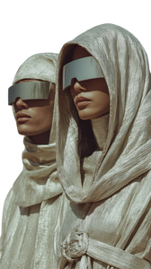 Futuristic Kazakh Couple V2 Vinyl Car Decal Sticker – Waterproof & UV-Resistant 9.706666666666667"