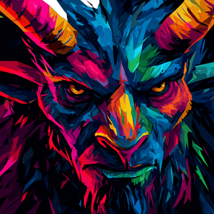 Dark Demon Fauvism Vinyl Car Decal Sticker – Waterproof & UV-Resistant 3.4133333333333336"