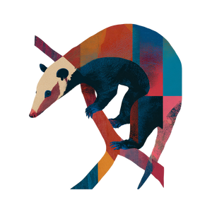 Abstract Tamandua Art Vinyl Car Decal Sticker – Waterproof & UV-Resistant 3.4133333333333336"
