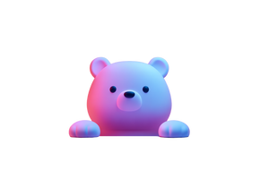 Cute Bear Peeking V2 Vinyl Car Decal Sticker – Waterproof & UV-Resistant 2.986666666666667"