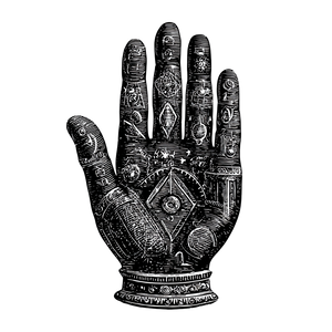 Philosopher'S Hand Vinyl Car Decal Sticker – Waterproof & UV-Resistant 3.4133333333333336"