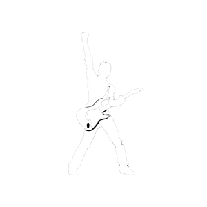 Rock Star Icon Vinyl Car Decal Sticker – Waterproof & UV-Resistant 3.4133333333333336"