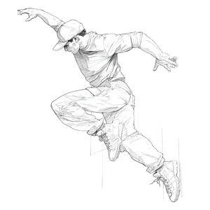 Parkour Line Drawing Vinyl Car Decal Sticker – Waterproof & UV-Resistant 3.4133333333333336"