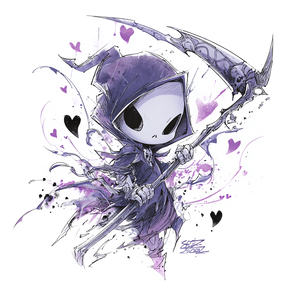 Chibi Grim Reaper V5 Vinyl Car Decal Sticker – Waterproof & UV-Resistant 3.4133333333333336"
