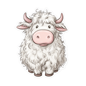 Cartoon Cow Sticker Vinyl Car Decal Sticker – Waterproof & UV-Resistant 3.4133333333333336"