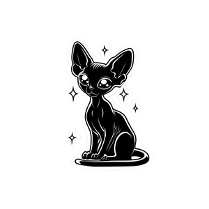 Chibi Cat Sticker V5 Vinyl Car Decal Sticker – Waterproof & UV-Resistant 3.4133333333333336"