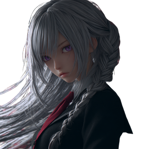 Silver-Haired Anime Girl V9 Vinyl Car Decal Sticker – Waterproof & UV-Resistant 6.826666666666667"