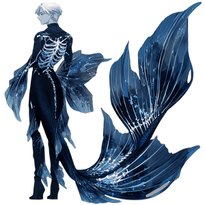 Anime Boy Mermaid Tail Vinyl Car Decal Sticker – Waterproof & UV-Resistant 3.4133333333333336"