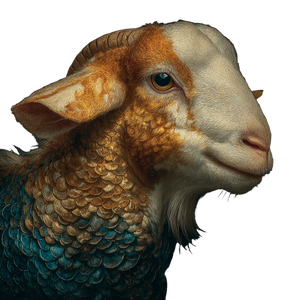 Fish-Goat Hybrid Vinyl Car Decal Sticker – Waterproof & UV-Resistant 6.826666666666667"