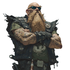 Ginger Beard Biker Vinyl Car Decal Sticker – Waterproof & UV-Resistant 6.826666666666667"