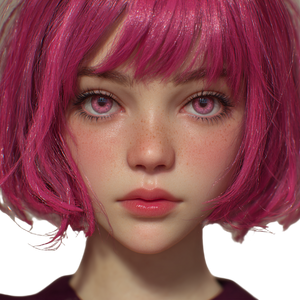 Pink-Haired Girl Portrait Vinyl Car Decal Sticker – Waterproof & UV-Resistant 3.4133333333333336" Pink-Haired Girl Portrait Vinyl Car Decal Sticker – Waterproof & UV-Resistant 3.4133333333333336"