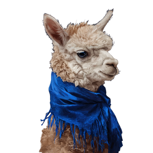 Llama Calf Scarf Vinyl Car Decal Sticker – Waterproof & UV-Resistant 3.4133333333333336"