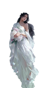 Angel Among Peonies Vinyl Car Decal Sticker – Waterproof & UV-Resistant 4.8533333333333335"