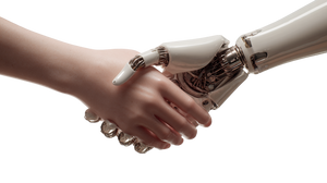 Human-Robot Handshake V11 Vinyl Car Decal Sticker – Waterproof & UV-Resistant 5.4