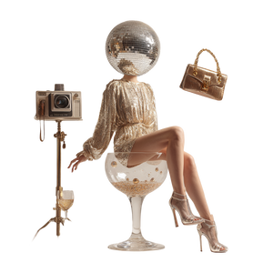 Disco Ball Diva V8 Vinyl Car Decal Sticker – Waterproof & UV-Resistant 6.826666666666667"