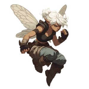 Brawler Fairy Vinyl Car Decal Sticker – Waterproof & UV-Resistant 6.826666666666667"