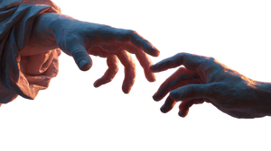 Divine And Mortal Hands Vinyl Car Decal Sticker – Waterproof & UV-Resistant 5.4