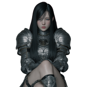 Female Knight Throne Vinyl Car Decal Sticker – Waterproof & UV-Resistant 6.826666666666667"