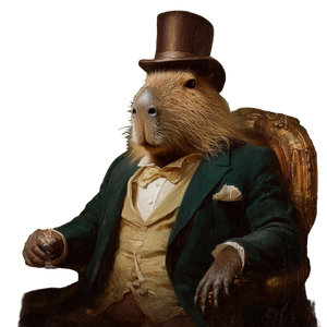 Capybara Founder Vinyl Car Decal Sticker – Waterproof & UV-Resistant 6.826666666666667"