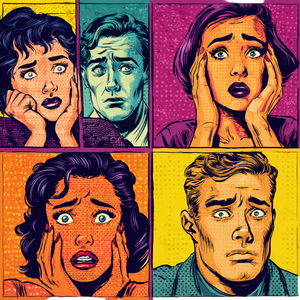 Pensive Pop Art Vinyl Car Decal Sticker – Waterproof & UV-Resistant 6.826666666666667"