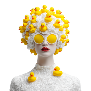 Duck Hair Woman Vinyl Car Decal Sticker – Waterproof & UV-Resistant 3.4133333333333336" Duck Hair Woman Vinyl Car Decal Sticker – Waterproof & UV-Resistant 3.4133333333333336"