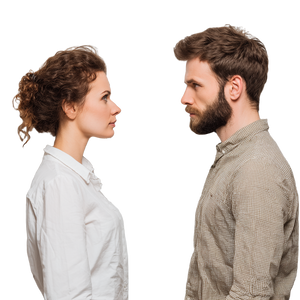 Distant Couple V2 Vinyl Car Decal Sticker – Waterproof & UV-Resistant 3.4133333333333336"