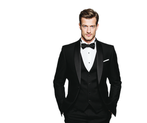 Formal Tuxedo Portrait Vinyl Car Decal Sticker – Waterproof & UV-Resistant 3.36"