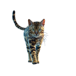Cyberpunk Bengal Cat Vinyl Car Decal Sticker – Waterproof & UV-Resistant 3.4133333333333336"