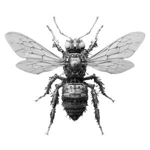 Glitchy Bumblebee Blueprint Vinyl Car Decal Sticker – Waterproof & UV-Resistant 3.4133333333333336"