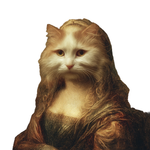 Whimsical Mona Cat V2 Vinyl Car Decal Sticker – Waterproof & UV-Resistant 6.826666666666667"