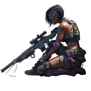 Cyberpunk Sniper V3 Vinyl Car Decal Sticker – Waterproof & UV-Resistant 3.4133333333333336"