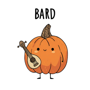 Bard Pumpkin Vinyl Car Decal Sticker – Waterproof & UV-Resistant 3.4133333333333336"