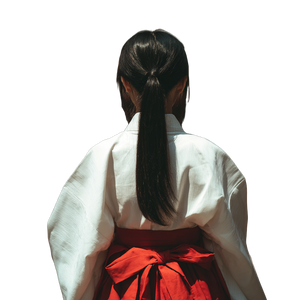 Japanese Shrine Maiden Vinyl Car Decal Sticker – Waterproof & UV-Resistant 3.4133333333333336"