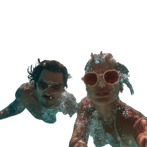 Swimming Duo Vinyl Car Decal Sticker – Waterproof & UV-Resistant 6.826666666666667"