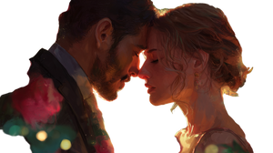 Romantic Couple Close-Up Vinyl Car Decal Sticker – Waterproof & UV-Resistant 2.72"