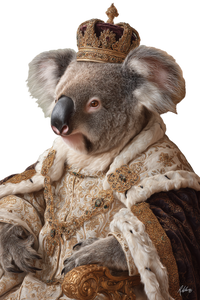 Regal Koala Portrait Vinyl Car Decal Sticker – Waterproof & UV-Resistant 8.96"