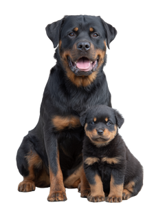 Rottweiler With Puppy Vinyl Car Decal Sticker – Waterproof & UV-Resistant 4.0"