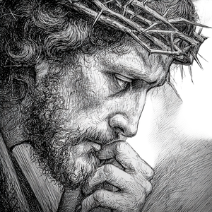Rembrandt'S Jesus Vinyl Car Decal Sticker – Waterproof & UV-Resistant 3.4133333333333336"