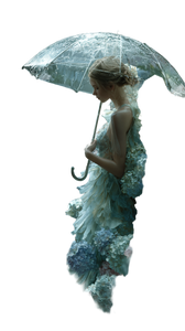 Hydrangea Woman V2 Vinyl Car Decal Sticker – Waterproof & UV-Resistant 9.706666666666667"