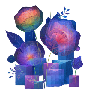 Glowing Neon Flowers Vinyl Car Decal Sticker – Waterproof & UV-Resistant 3.4133333333333336"