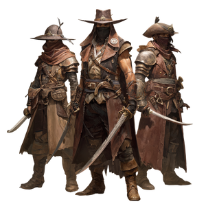 Fantasy Biker Bandits Vinyl Car Decal Sticker – Waterproof & UV-Resistant 3.4133333333333336"