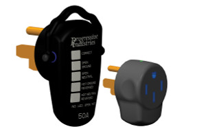 Reliable 50 Amp Surge Protector | Portable & Durable | Max Spike Protection | Tester with Fault Indicator