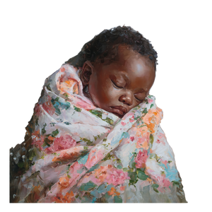 Newborn In Blanket Vinyl Car Decal Sticker – Waterproof & UV-Resistant 3.4133333333333336"