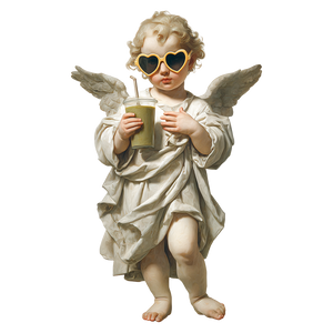 Confident Cherub Vinyl Car Decal Sticker – Waterproof & UV-Resistant 3.4133333333333336"