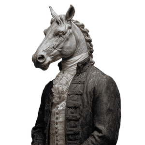 Man Horse Head Vinyl Car Decal Sticker – Waterproof & UV-Resistant 3.4133333333333336"