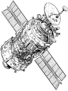 Space Satellite V7 Vinyl Car Decal Sticker – Waterproof & UV-Resistant 8.213333333333333"