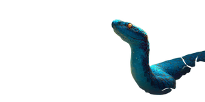 Blue Underwater Snake Vinyl Car Decal Sticker – Waterproof & UV-Resistant 2.56"