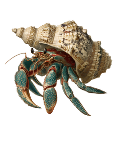 Hermit Crab Vinyl Car Decal Sticker – Waterproof & UV-Resistant 8.0"