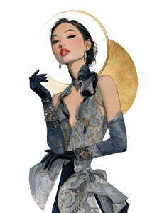 Elegant Fashion Illustration V13 Vinyl Car Decal Sticker – Waterproof & UV-Resistant 4.213333333333333"